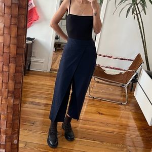 Layered midnight navy blue pants